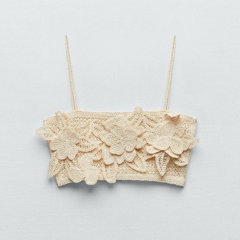 ZARA CROCHET CROP TOP